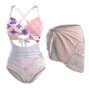 LV | Premium 1pcs Swimsuit & Beach Sarong CB186-LV-HYT-NN-2805252503