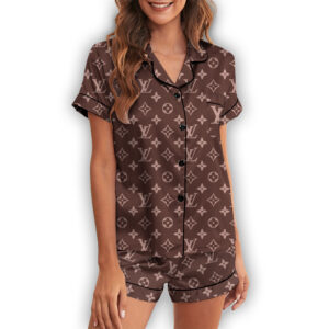 LV | Premium Short Button Up Pajamas Set NK 160625