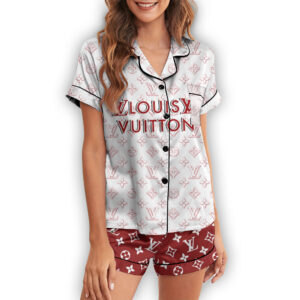 LV | Premium Short Button Up Pajamas Set NK 130525