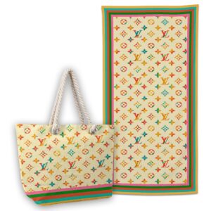 LV | Premium Tote Bag & Beach Towel Set BTBT168-LV-HYT-TH-28052507 - Towel