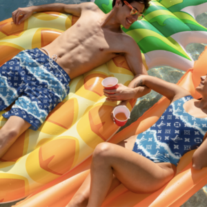 LV | Luxury  Swimsuit + Short Couple Set for Summer Vacation NK020625