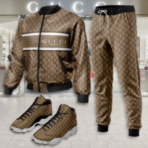 Gucci | Limited Edition Winter Tracksuits Match AJ 13 Sneaker TD18